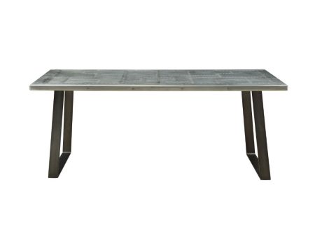 Kaylia - Dining Table - Aluminum & Gunmetal For Cheap