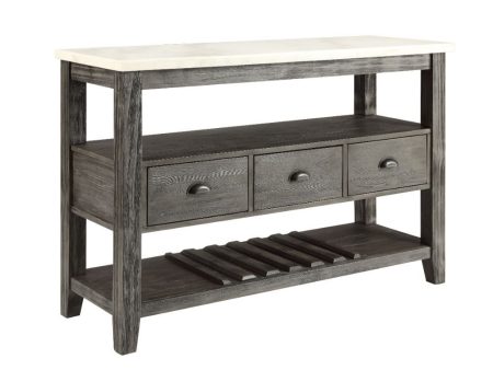 Merel - Server - White Marble & Gray Oak Online Sale