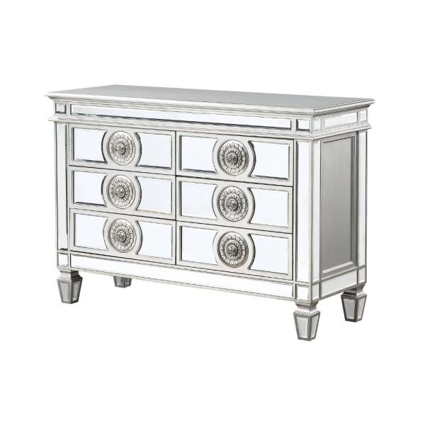 Varian - Server - Mirrored & Antique Platinum - 34  Fashion