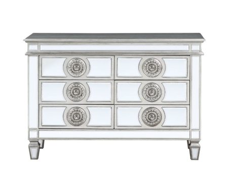 Varian - Server - Mirrored & Antique Platinum - 34  Fashion