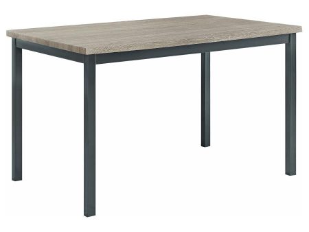 Garza - Rectangular Composite Wood Dining Table - Gray For Discount