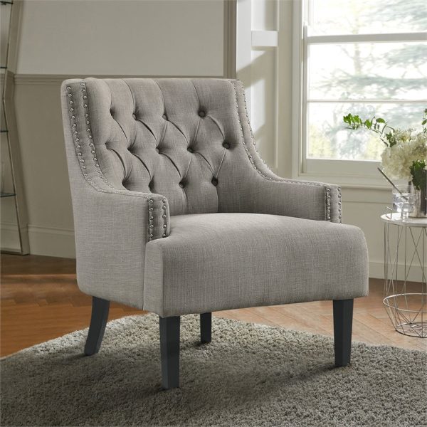 1194TP Taupe Beige Accent Chair Online now