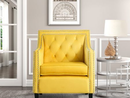 1297YW Yellow Accent Chair Online now