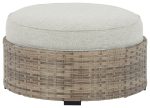 Calworth - Beige - Ottoman with Cushion Online Hot Sale