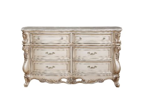 Gorsedd - Dresser - Marble & Antique White Cheap