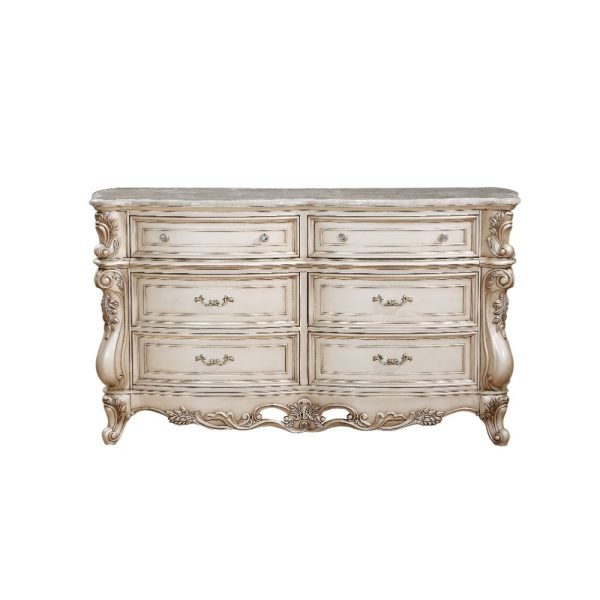 Gorsedd - Dresser - Marble & Antique White Cheap