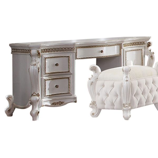 Picardy - Vanity Desk - Antique Pearl Online now