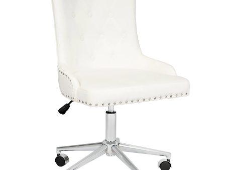 Raven Tufted White Vanity Chair Online Hot Sale