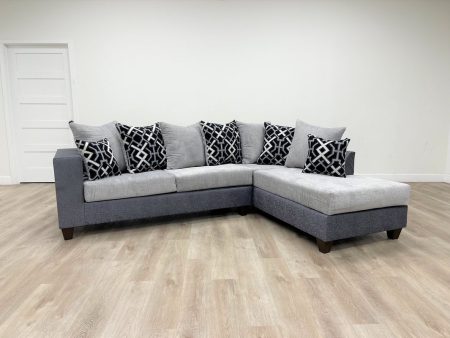 110 2-Tone Grey Sectional on Sale