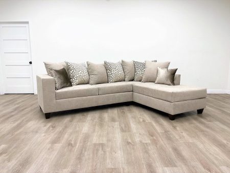 110 Hollywood Champagne Sectional Hot on Sale