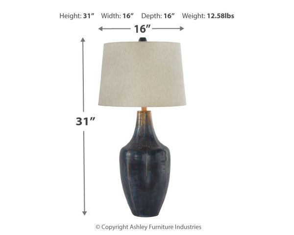 Evania - Indigo - Metal Table Lamp Online Hot Sale