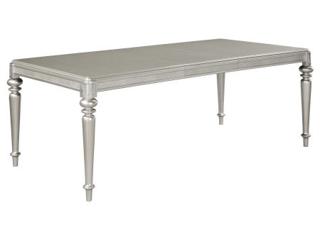 Bling Game - Extension Dining Table - Metallic Platinum Fashion