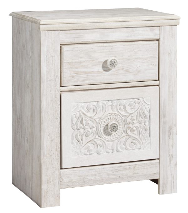 Paxberry Two Drawer Night Stand For Cheap