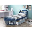 Neptune II - Twin Bed - Gray & Navy Supply