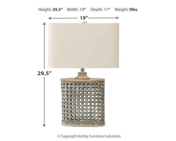 Deondra - Gray - Metal Table Lamp Sale