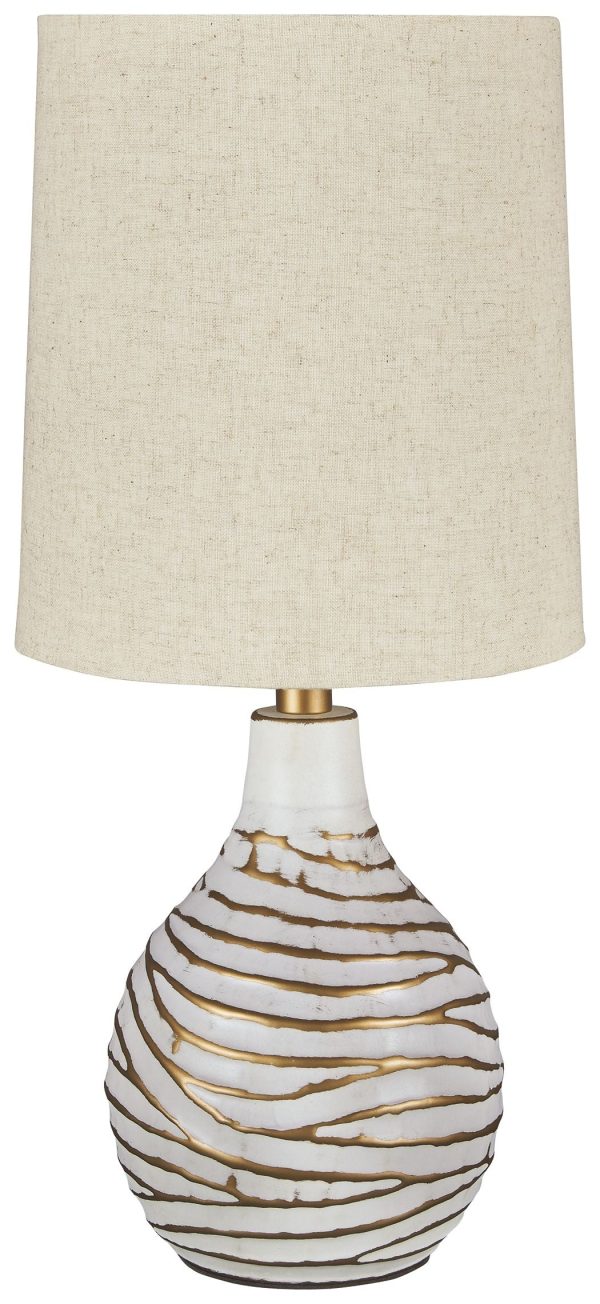 Aleela - White   Gold Finish - Metal Table Lamp Supply