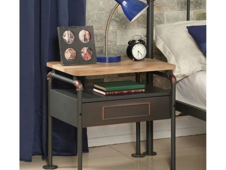 Nicipolis - Side Table - Antique Oak & Sandy Gray Online Sale