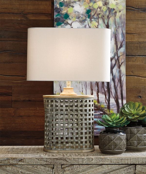 Deondra - Gray - Metal Table Lamp Sale