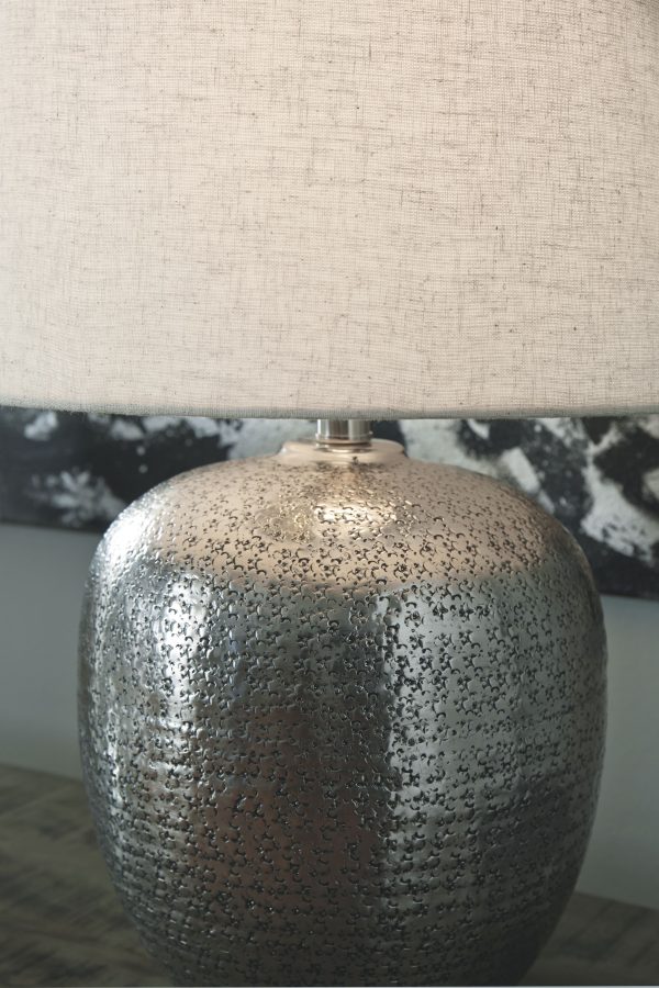 Magalie - Antique Silver Finish - Metal Table Lamp Online now