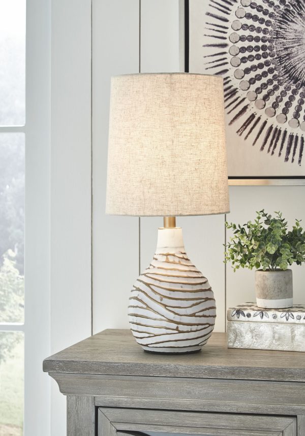 Aleela - White   Gold Finish - Metal Table Lamp Supply