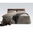 Brancaster - Queen Bed - Retro Brown Top Grain Leather & Aluminum Hot on Sale