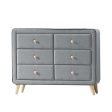 Valda - Dresser - Light Gray Fabric Hot on Sale