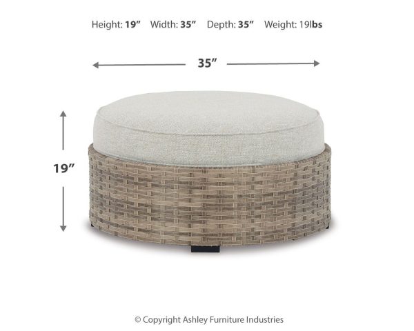 Calworth - Beige - Ottoman with Cushion Online Hot Sale