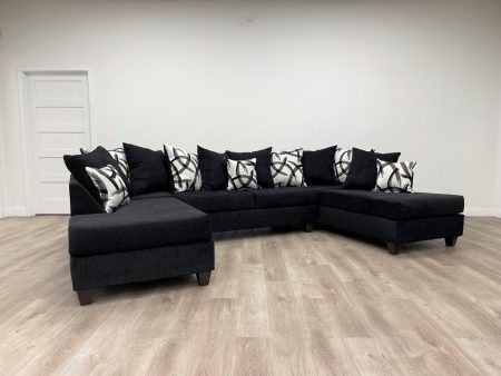 111 Black Sectional Supply