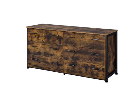 Juvanth - Dresser - Rustic Oak & Black Finish Cheap