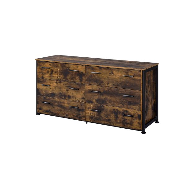 Juvanth - Dresser - Rustic Oak & Black Finish Cheap