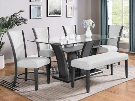 1216DVT CAMELIA DOVE GREY DINING SET Online Hot Sale