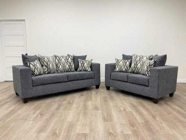 110 Steel Grey Sofa & Loveseat Online