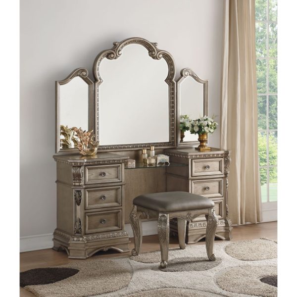 Northville - Vanity Desk - Antique Silver Online Hot Sale