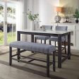 Yelena - Counter Height Table - Marble & Weathered Espresso Online