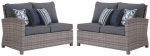 Salem - Gray - Raf   Laf Loveseat W Cush (Set of 2) Supply