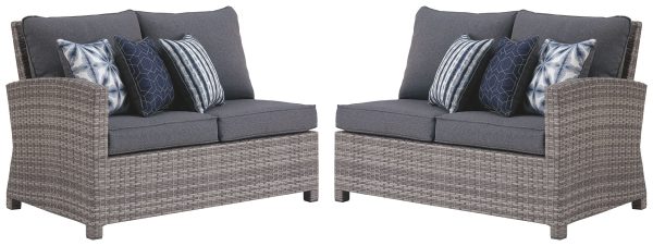 Salem - Gray - Raf   Laf Loveseat W Cush (Set of 2) Supply