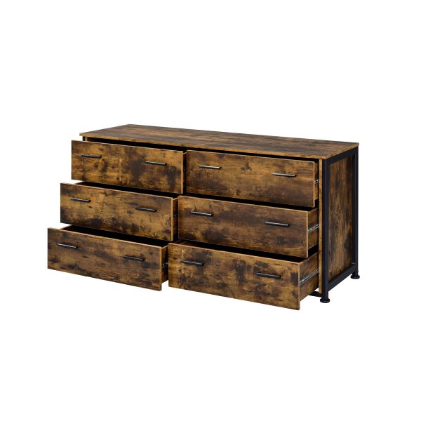 Juvanth - Dresser - Rustic Oak & Black Finish Cheap