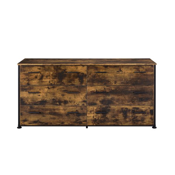 Juvanth - Dresser - Rustic Oak & Black Finish Cheap