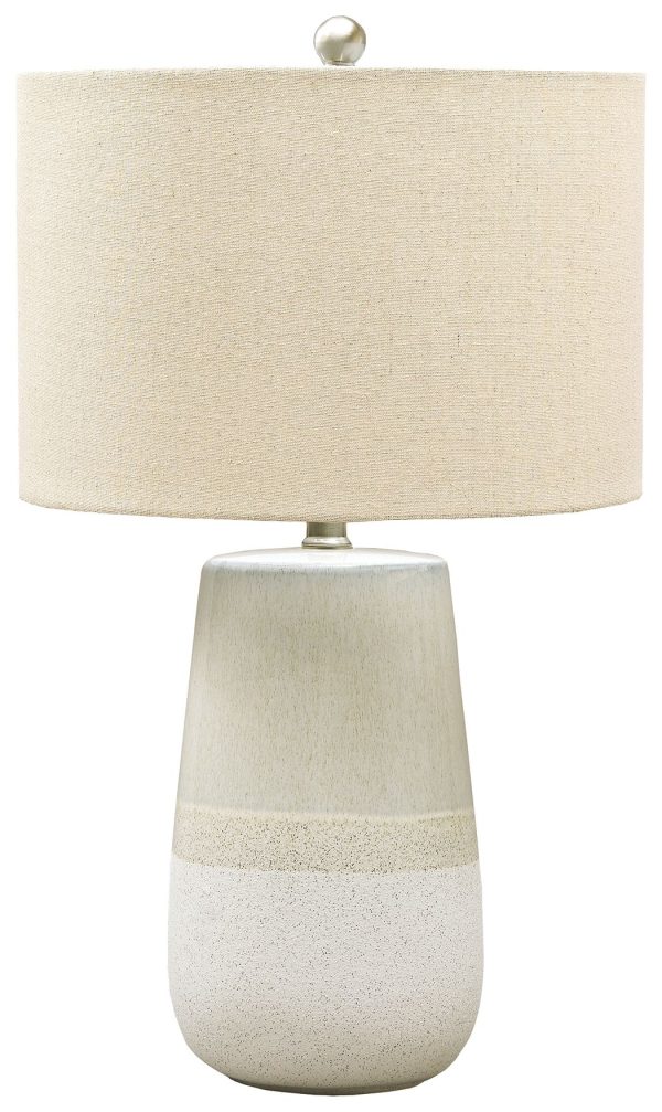 Shavon - Beige   White - Ceramic Table Lamp For Cheap