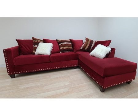 2019 Red Sectional Nailheads Discount