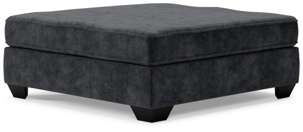 Lavernett - Charcoal - Oversized Accent Ottoman For Sale