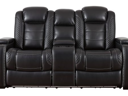 Party Time Power Reclining Loveseat with Console and Adj Head Online now