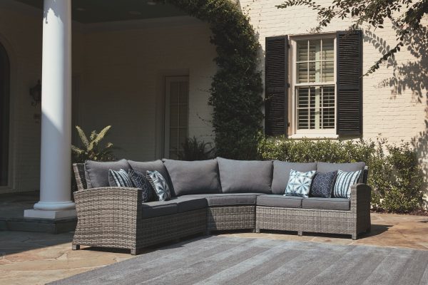 Salem Beach - Gray - 3 Pc. - Sectional Lounge Online Hot Sale