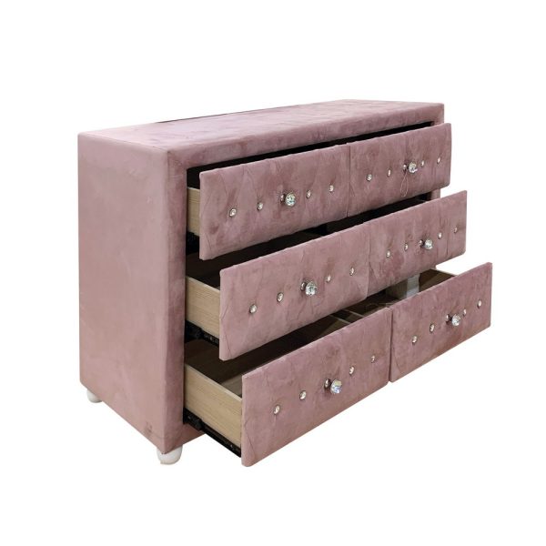 Reggie - Dresser - Pink Fabric Supply