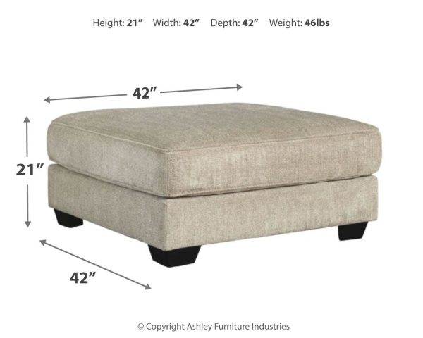 Ardsley - Pewter - Oversized Accent Ottoman Supply