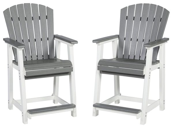 Transville - Gray   White - Barstool (Set of 2) Online Sale