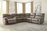 Segburg - Driftwood - Left Arm Facing Power Sofa with Console 4 Pc Sectional Sale