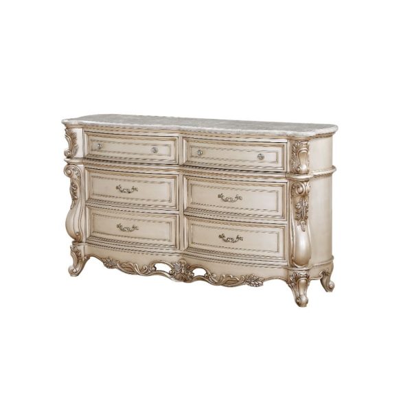 Gorsedd - Dresser - Marble & Antique White Cheap