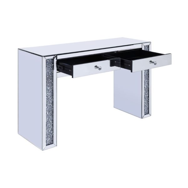 Noralie - Vanity Desk - Mirrored & Faux Diamonds Discount