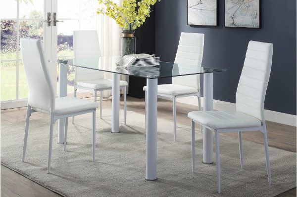 5538 Florian White Dining Set Online Sale